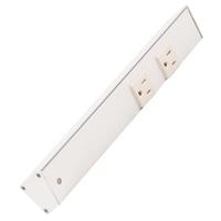 Task Lighting 12" 15 amp 120 volt White Under Cabinet Power Strip